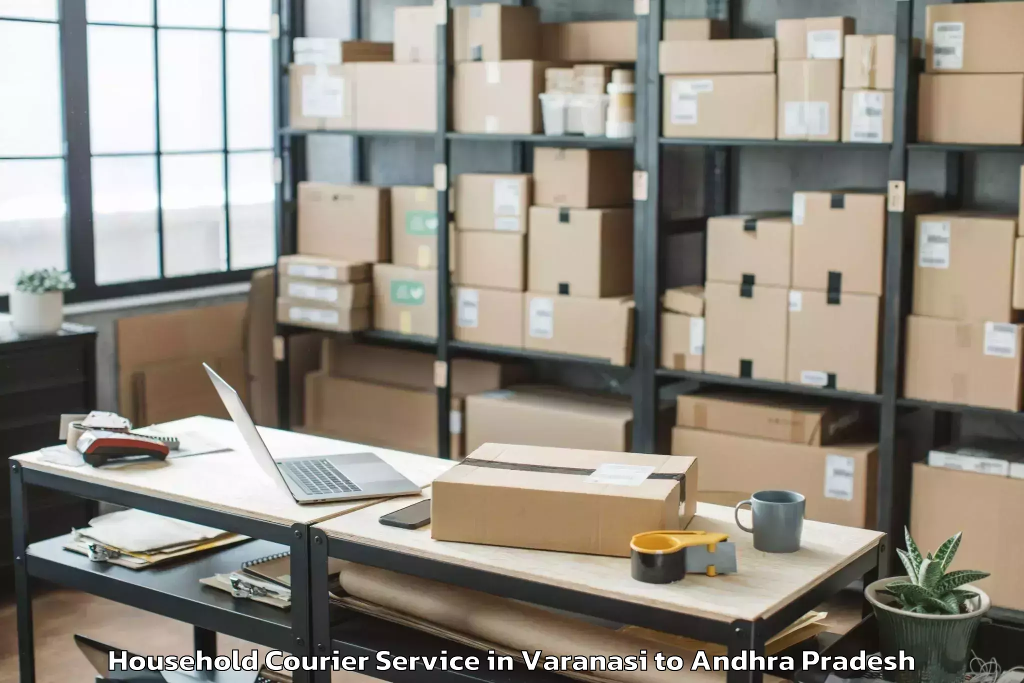 Top Varanasi to Addanki Household Courier Available